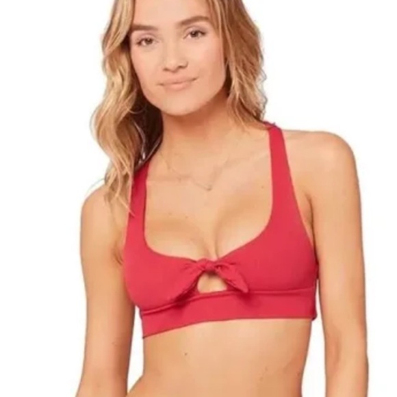 L Space Terra Ribbed keyhole cutout Racerback swim top. NWOT. XS - Picture 8 of 8